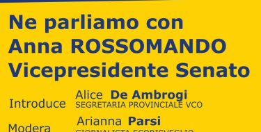 Ve 14/08 – Incontro con Anna Rossomando, Vice Presidente del Senato