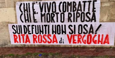 Solidarietà a Rita Rossa per questa minaccia fascista.