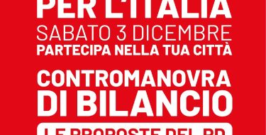 Sabato 3 dicembre parte la mobilitazione per l’Italia del PD. Partecipa nella tua città! 