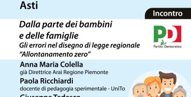 03/03 ASTI. INCONTRO PUBBLICO “DALLA PARTE DEI BAMBINI E DELLE FAMIGLIE”