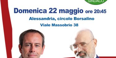 AMMINISTRATIVE 2022. STEFANO BONACCINI CON  GIORGIO ABONANTE SINDACO DI ALESSANDRIA (22 maggio)