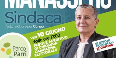 Amministrative 2022 – Cuneo. Festa di chiusura con la candidata sindaca Patrizia Manassero (10 giugno)