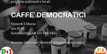 05/03 ore 18,30 – GD Asti – CAFFE’ DEMOCRATICI  “Il governo Draghi, il nuovo dpcm e le azioni sull’emergenza sanitaria”