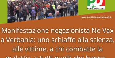 Manifestazione negazionista No Vax a Verbania: uno schiaffo alla scienza