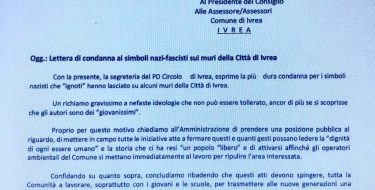 Pd Ivrea. Lettera al Sindaco sui simboli nazi-fascisti sui muri della città di Ivrea