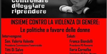 PD Novara. “Insieme contro la violenza di genere. Le politiche a favore delle donne” (live Fb 20/11 ore 17,00)