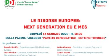 14/01 ore 18,00 – Settimo Nuova – Next Generation EU e MES